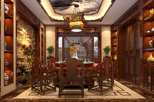 东营温馨雅致的古典中式家庭装修设计效果图